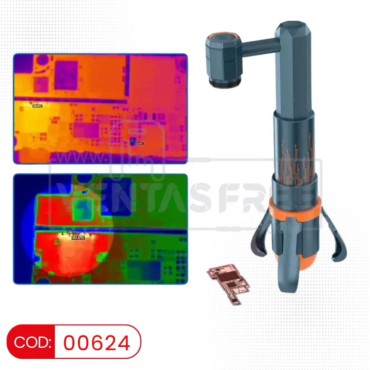 Cámara térmica Sunshine TB-03S detector de cortos en PCB