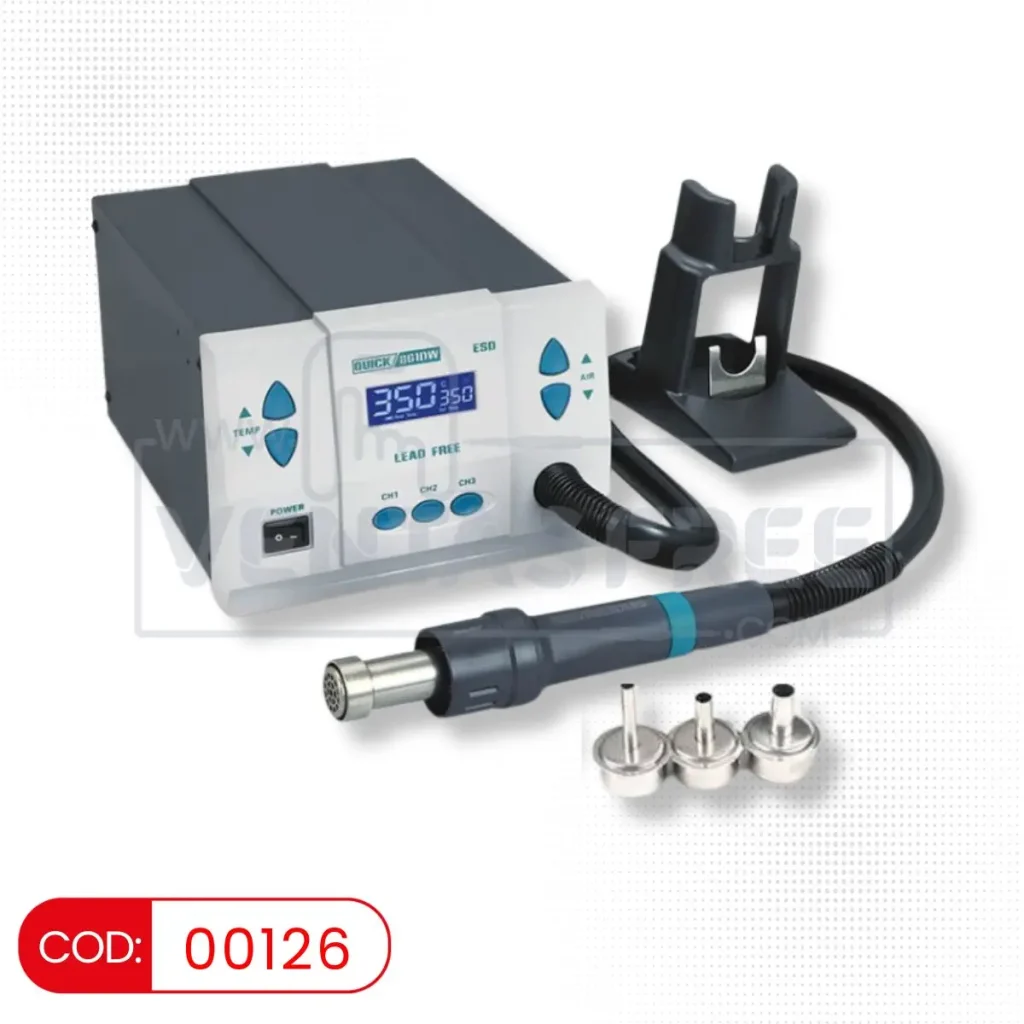 Estación de calor QUICK 861DW 1000W de aire caliente para retrabajo SMD